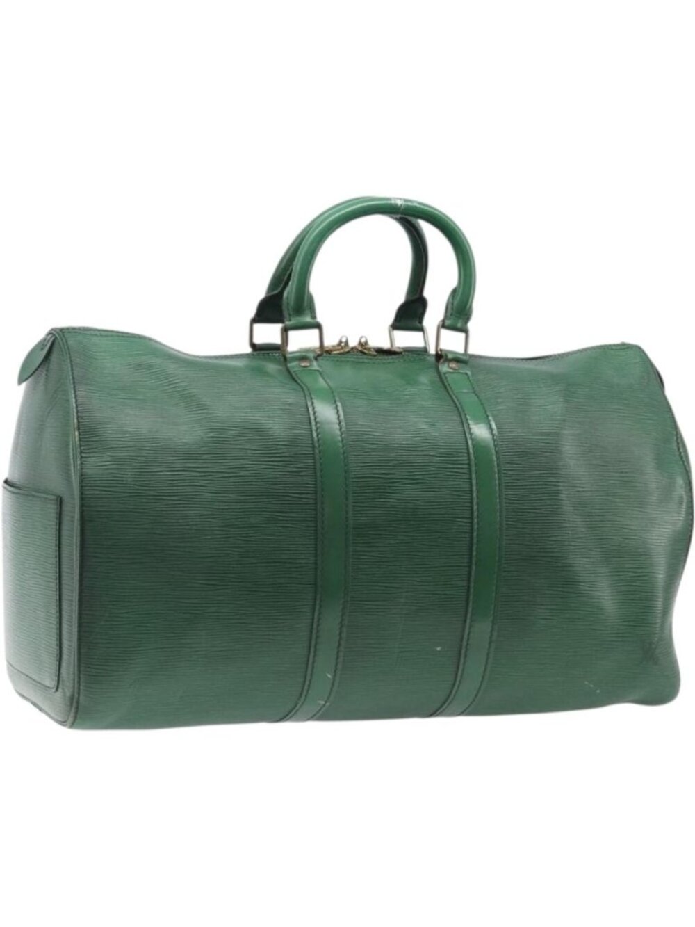LOUIS VUITTON Epi Keepall 45 Boston Bag Green Keepall 45